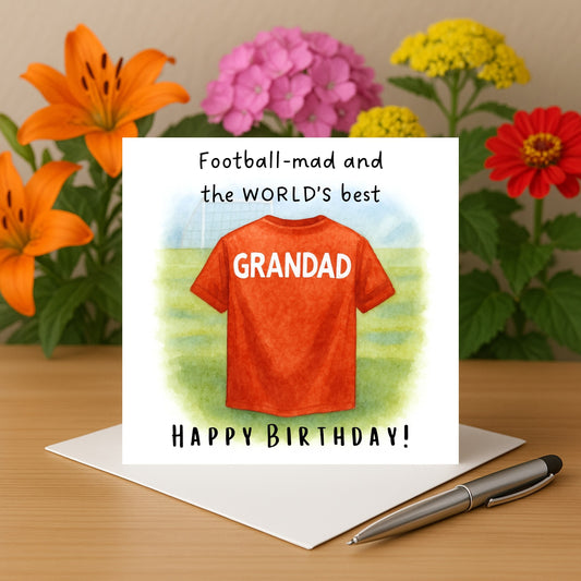 Grandad Football Birthday Card