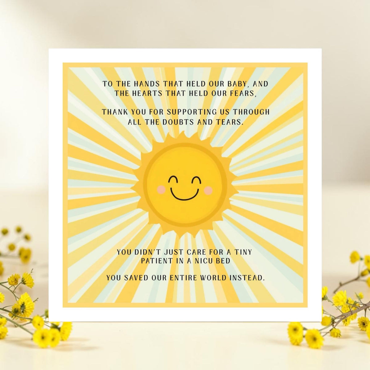 NICU Team Thank You Card