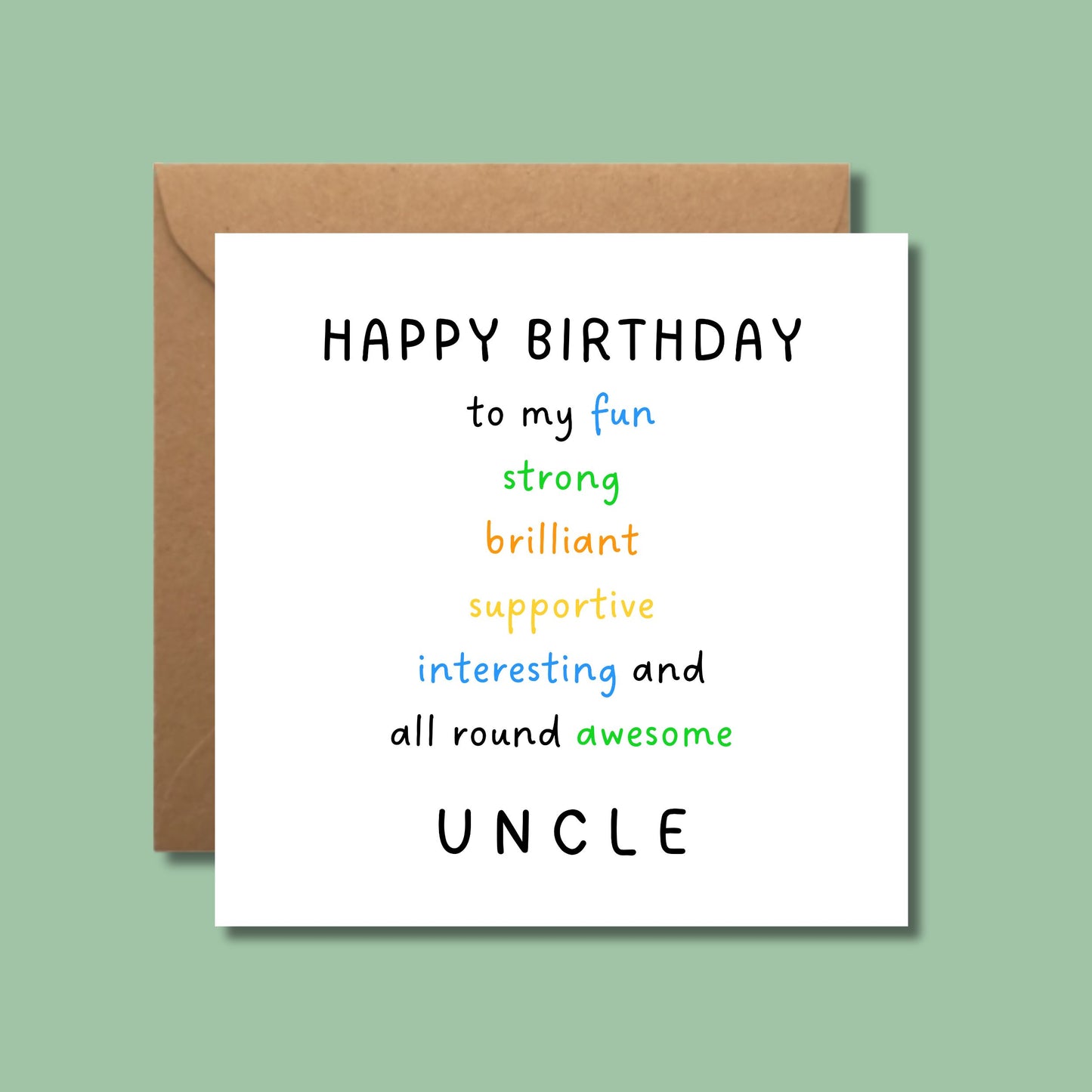 Uncle Birthday Card