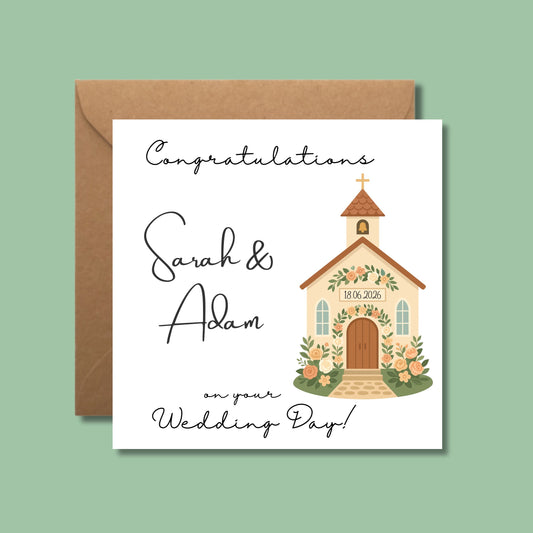 Personalised Wedding Card Congratulations