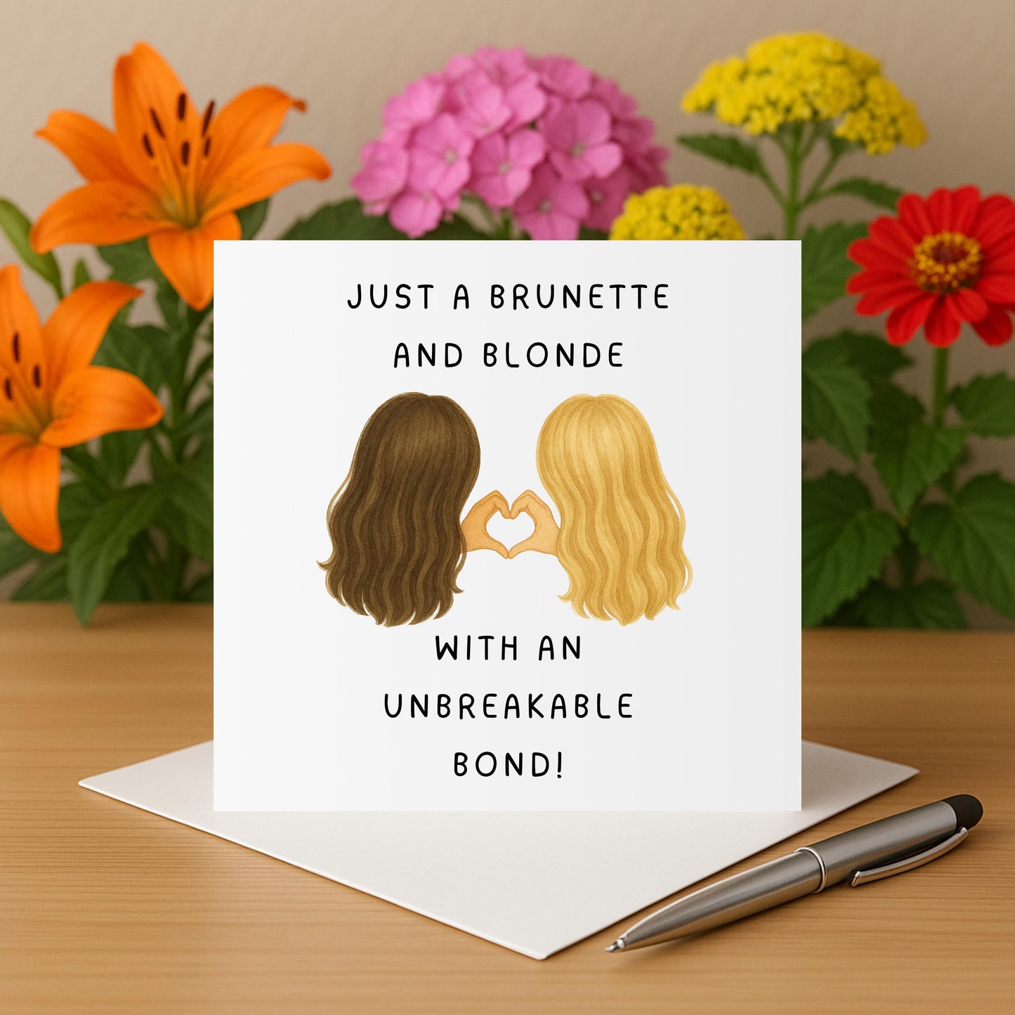 Brunette & Blonde Card