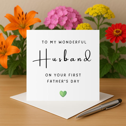 Husband first father's day card