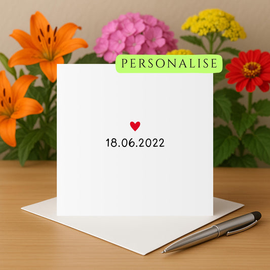 Personalised Anniversary Card