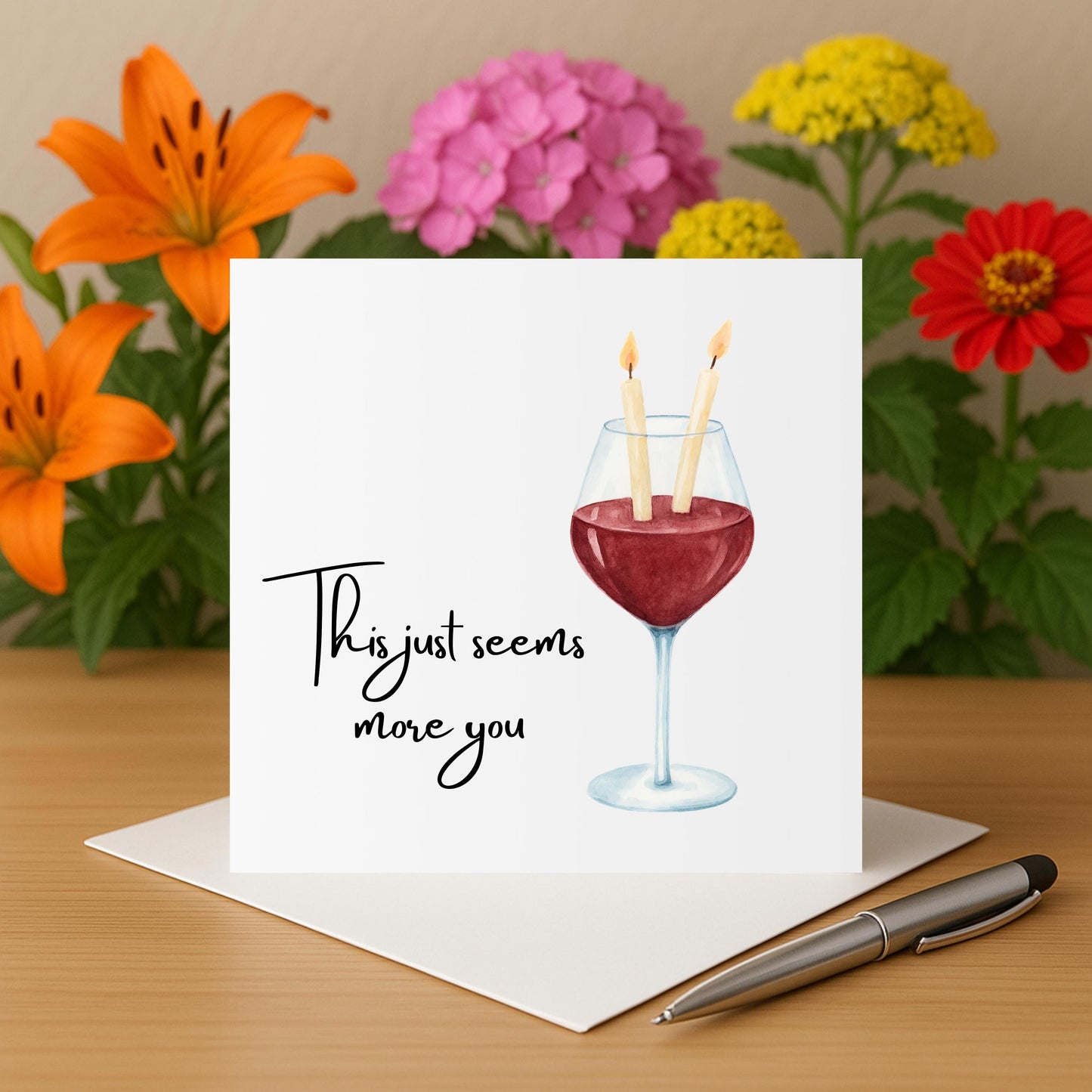 Birthday Card for Red Wine Lover