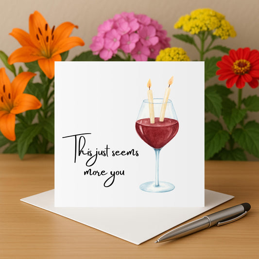 Birthday Card for Red Wine Lover