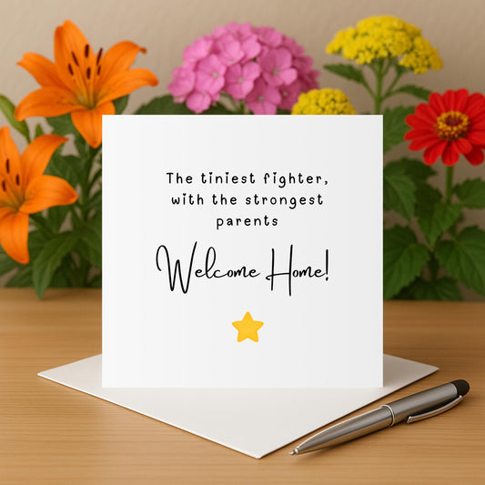 NICU graduate Welcome Home Card