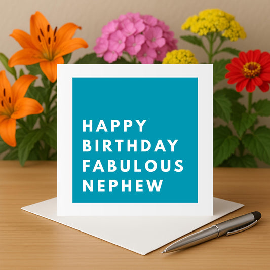 Fabulous Nephew Birthday Card