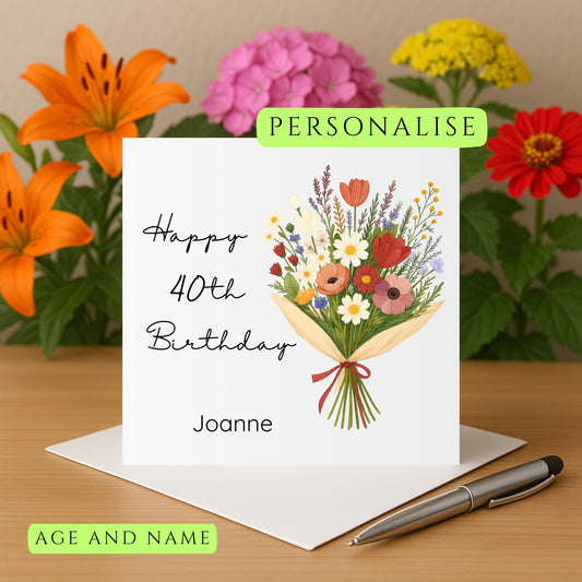 Personalised Age Birthday Card