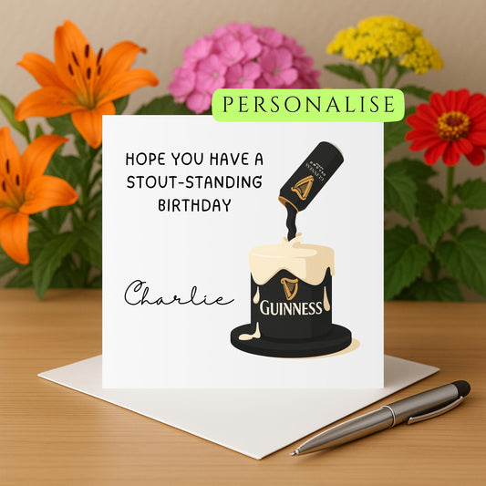Personalised Guinness Birthday Card