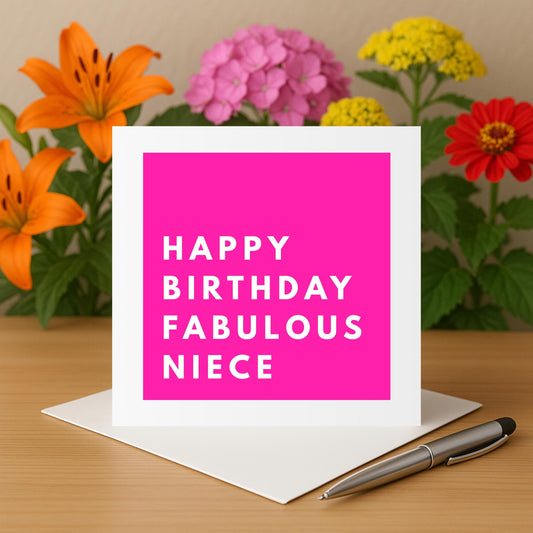 Fabulous Niece Birthday Card