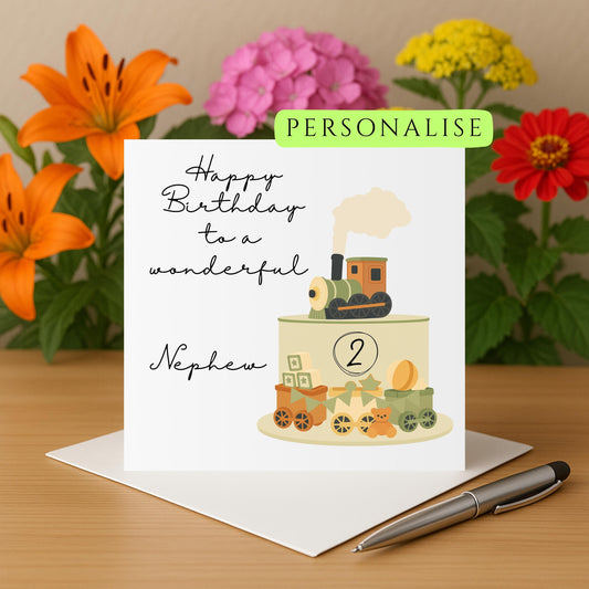 Personalised Birthday Card Name and Age