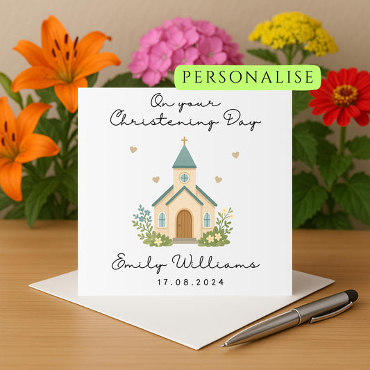 Personalised Christening Card