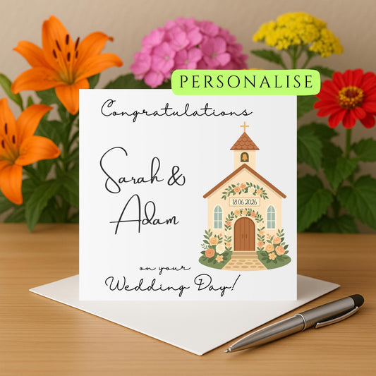 Personalised Wedding Card Congratulations