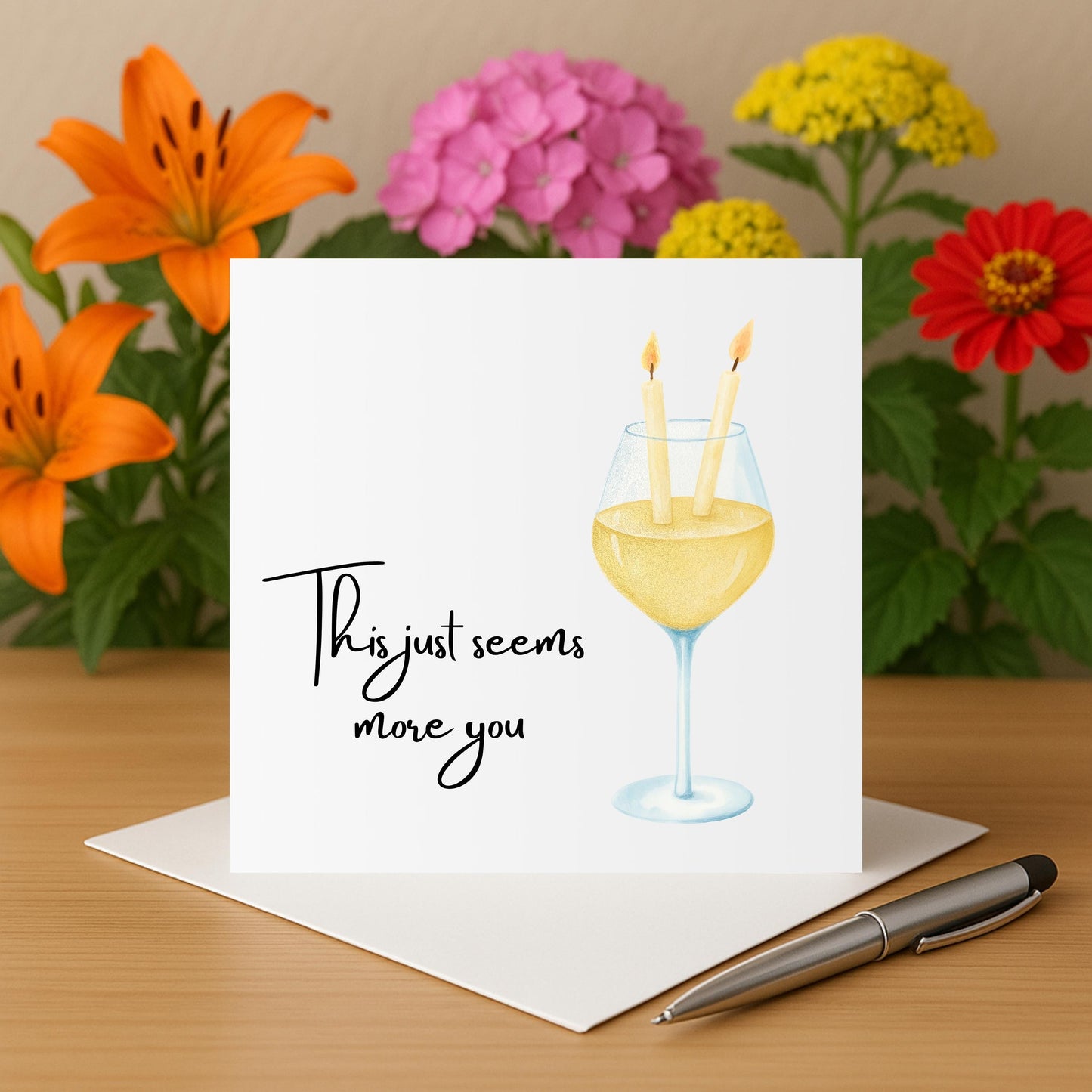 White Wine Lovers Birthday Card