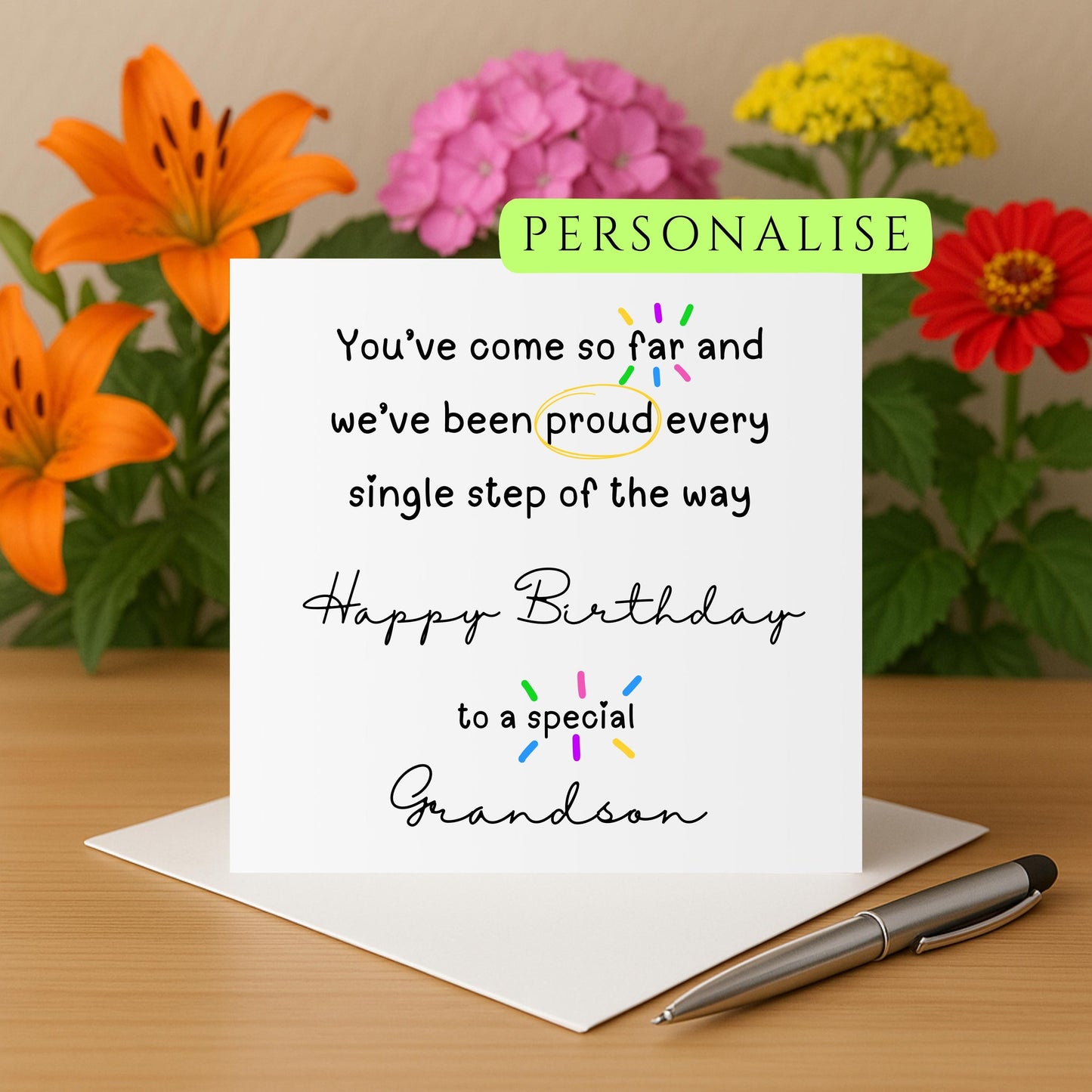 Personalised Happy Birthday Card