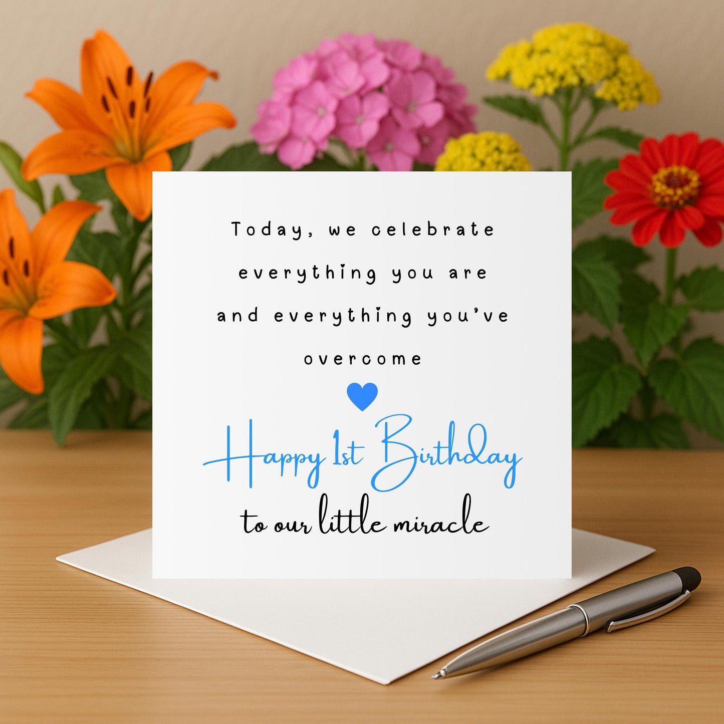 First Birthday Card for ex NICU baby