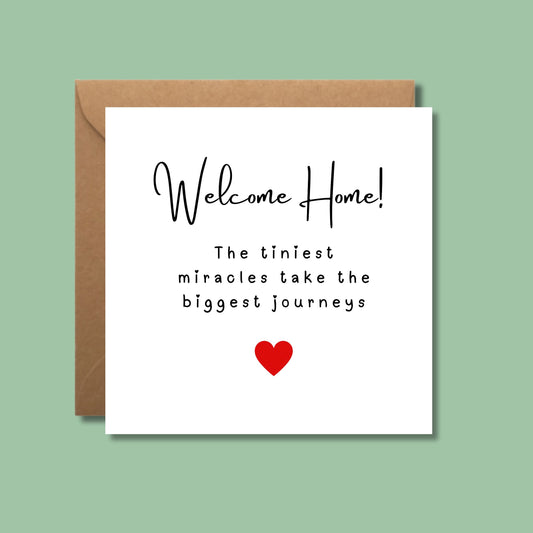 NICU Graduate, Welcome Home Card
