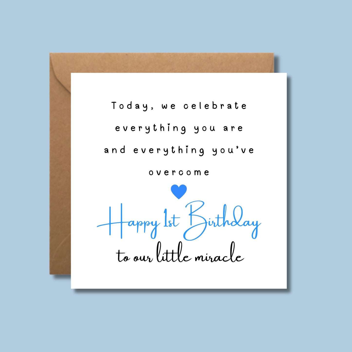 First Birthday Card for ex NICU baby